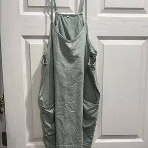 Sleek Gray Sleeveless Dress